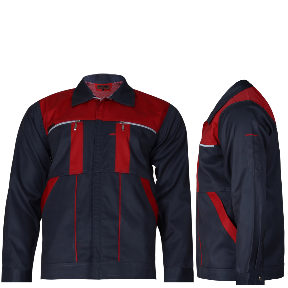 لباس کار سیناورک (طوسی-قرمز)